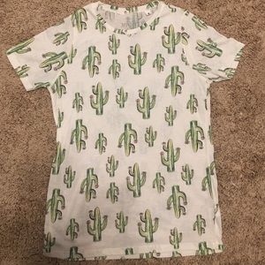 Cactus print short sleeve T-shirt